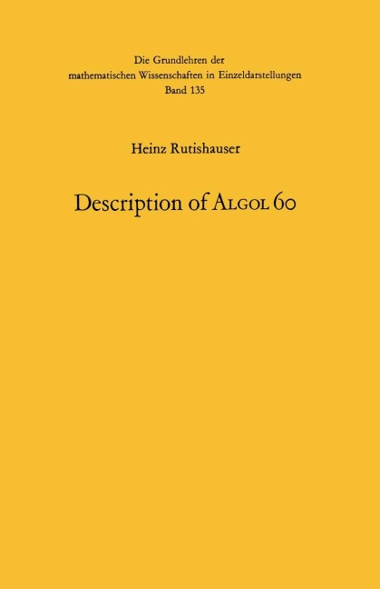 Handbook for Automatic Computation: Volume I · Part a