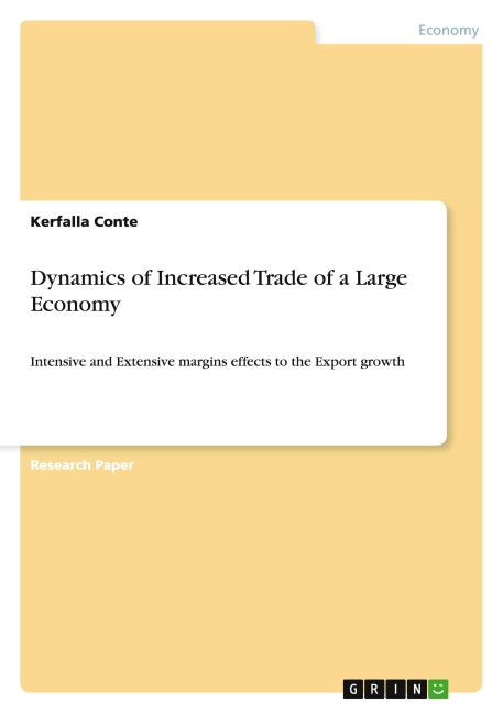 Dynamics of Increased Trade of a Large Economy: Intensive and Extensive margins effects to the Export growth