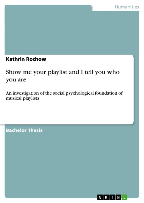 Show me your playlist and I tell you who you are: An investigation of the social psychological foundation of musical playlists