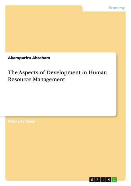 The Aspects of Development in Human Resource Management