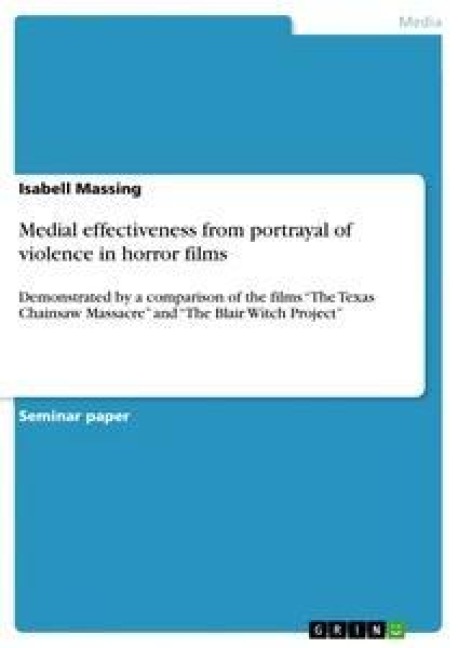 Medial effectiveness from portrayal of violence in horror films: Demonstrated by a comparison of the films The Texas Chainsaw Massacre and The Blair Witch Project