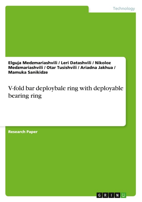 V-fold bar deploybale ring with deployable bearing ring