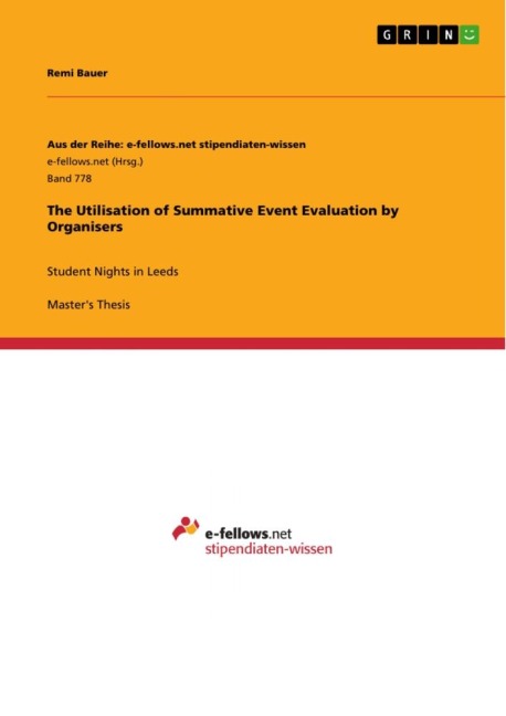 The Utilisation of Summative Event Evaluation by Organisers: Student Nights in Leeds