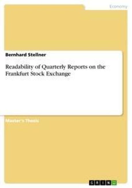 Readability of Quarterly Reports on the Frankfurt Stock Exchange