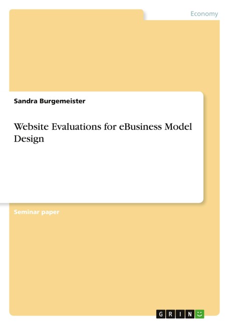 Website Evaluations for eBusiness Model Design