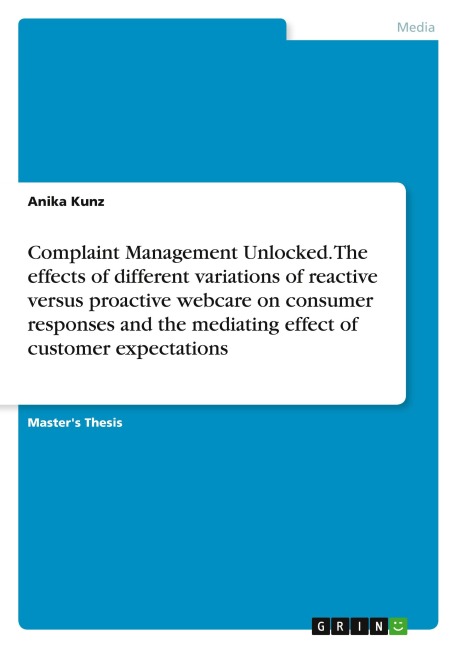 Complaint Management Unlocked. The effects of different variations of reactive versus proactive webcare on consumer responses and the mediating effect of customer expectations