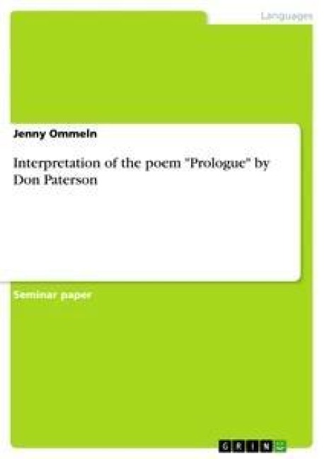 Interpretation of the poem Prologue by Don Paterson