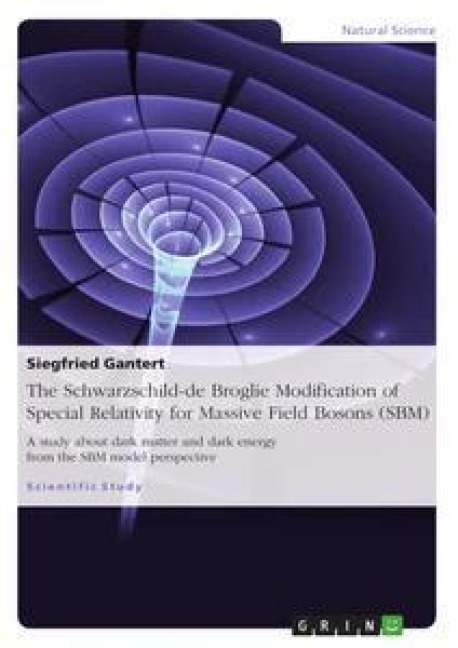 The Schwarzschild-de Broglie Modification of Special Relativity for Massive Field Bosons (SBM): A study about dark matter and dark energy from the SBM model perspective