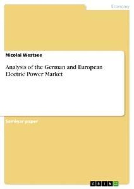 Analysis of the German and European Electric Power Market