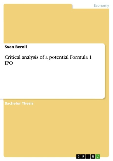 Critical analysis of a potential Formula 1 IPO