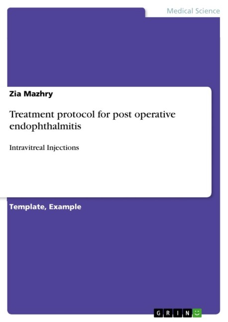 Treatment protocol for post operative endophthalmitis: Intravitreal Injections