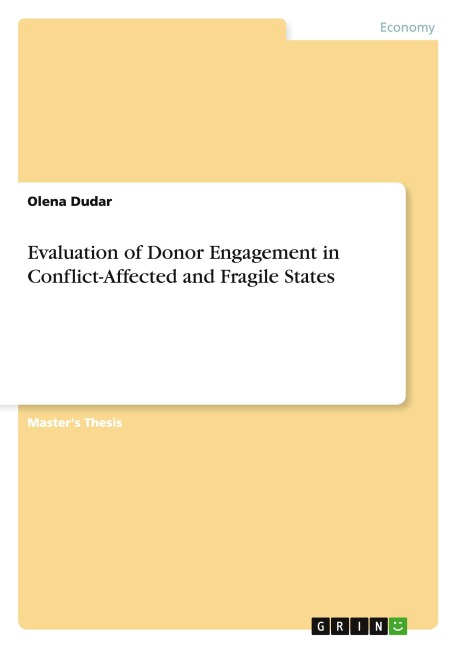 Evaluation of Donor Engagement in Conflict-Affected and Fragile States