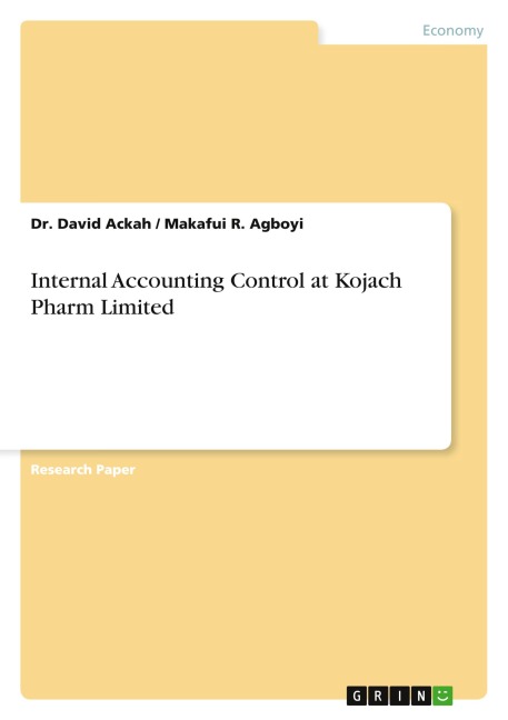 Internal Accounting Control at Kojach Pharm Limited