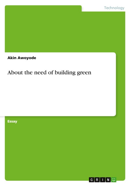 About the need of building green