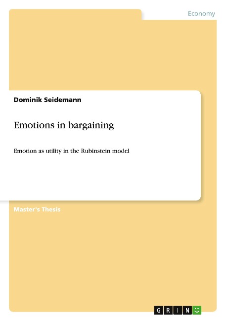 Emotions in bargaining: Emotion as utility in the Rubinstein model