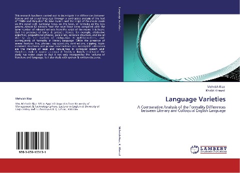 Language Varieties: A Comparative Analysis of the Formality Differences between Literary and Colloquial English Language