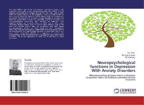 Neuropsychological functions in Depression With Anxiety Disorders: Neuropsychological impairments in Unipolar Depression with and Without Comorbid Anxiety Disorders