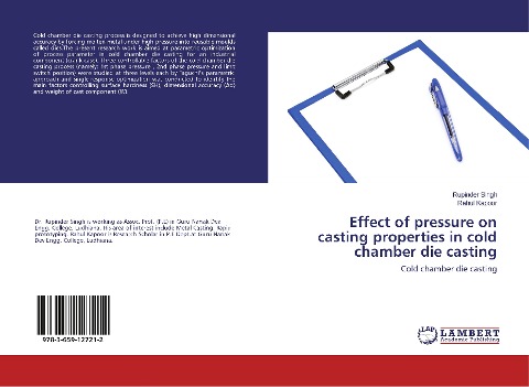 Effect of pressure on casting properties in cold chamber die casting: Cold chamber die casting