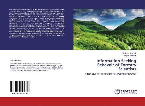 Information Seeking Behavoir of Forestry Scientists: A case study of Pakistan forest institute Peshawar