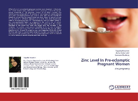 Zinc Level In Pre-eclamptic Pregnant Women: zinc,pregnancy