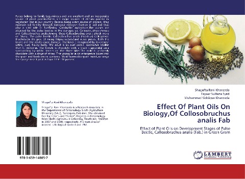 Effect Of Plant Oils On Biology,Of Collosobruchus analis Fab: Effect of Plant Oils on Development Stages of Pulse Beetle, Callosobruchus analis (Fab.) in Green Gram