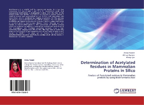 Determination of Acetylated Residues in Mammalian Proteins in Silico: Analysis of Acetylated residues in Mammalian proteins by using Bioinformatics tool