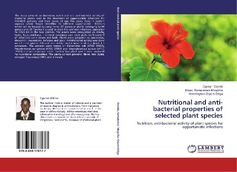 Nutritional and anti-bacterial properties of selected plant species: Nutrition, anti-bacterial activity of plant species for opportunistic infections