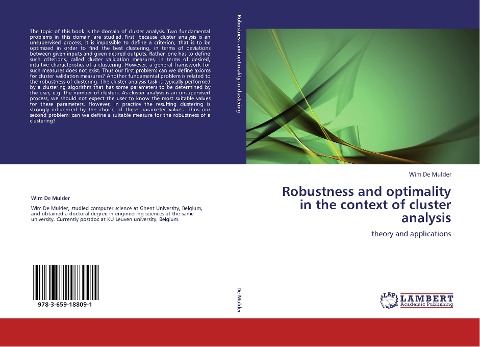 Robustness and optimality in the context of cluster analysis: theory and applications