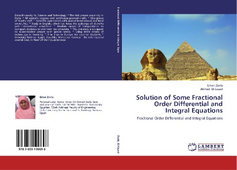 Solution of Some Fractional Order Differential and Integral Equations: Fractional Order Differential and Integral Equations