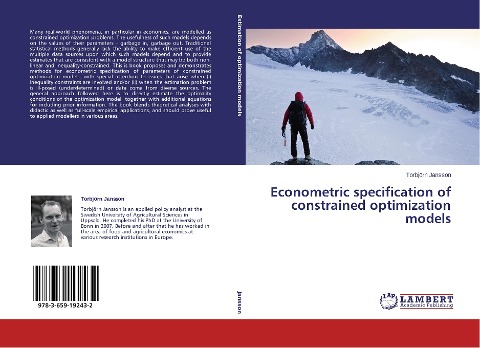 Econometric specification of constrained optimization models