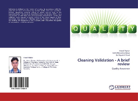 Cleaning Validation - A brief review: Quality Assurance