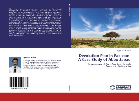 Devolution Plan in Pakistan: A Case Study of Abbottabad: Empowerment at Grass-Root Level through Community Participation