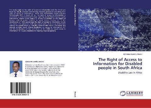 The Right of Access to Information for Disabled people in South Africa: Disability Law in Africa
