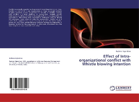 Effect of Intra-organizational conflict with Whistle blowing intention