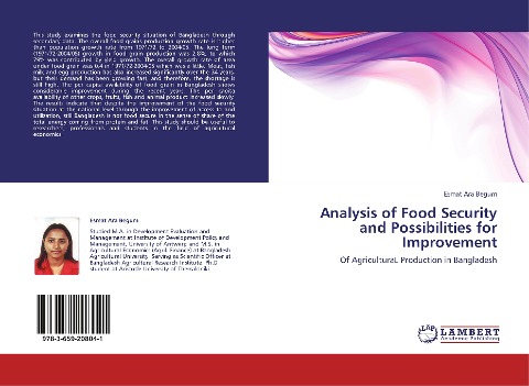 Analysis of Food Security and Possibilities for Improvement: Of AgriculturaL Production in Bangladesh