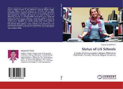 Status of LIS Schools: A Study of Library Science Colleges affiliated to Rashtrasant Tukadoji Maharaj Nagpur University