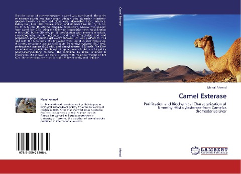 Camel Esterase: Purification and Biochemical Characterization of  N-methyl-Histidylesterase from Camelus  dromedarius Liver