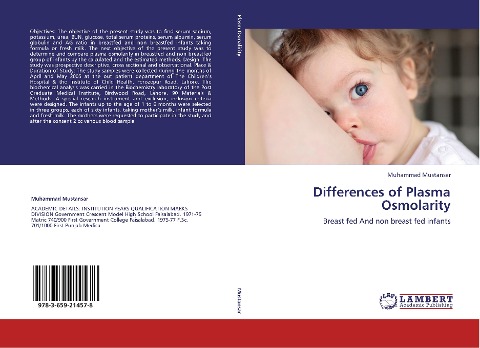 Differences of Plasma Osmolarity: Breast fed And non breast fed infants