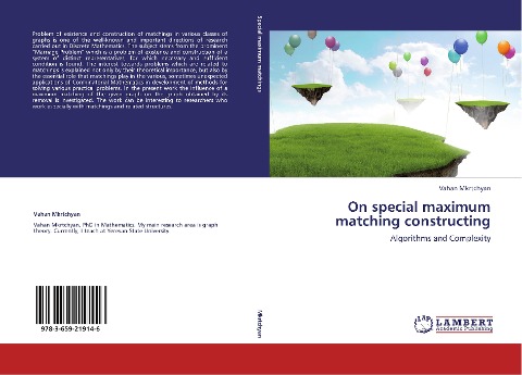 On special maximum matching constructing: Algorithms and Complexity