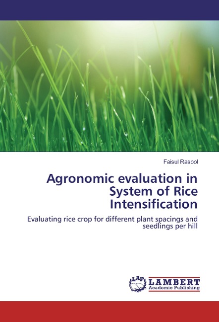 Agronomic evaluation in System of Rice Intensification: Evaluating rice crop for different plant spacings and seedlings per hill