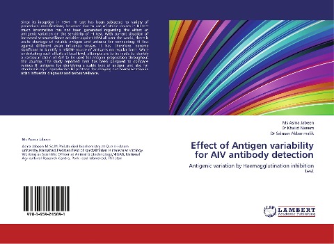 Effect of Antigen variability for AIV antibody detection: Antigenic variation by Haemagglutination inhibition test