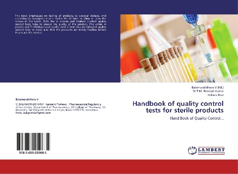 Handbook of quality control tests for sterile products: Hand Book of Quality Control...