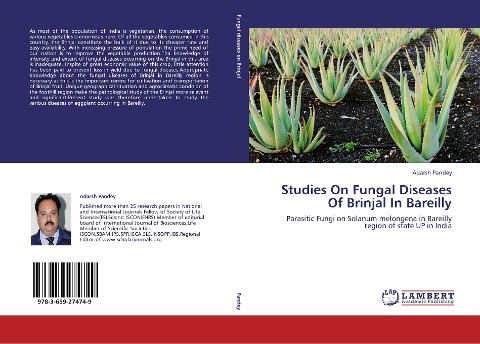 Studies On Fungal Diseases Of Brinjal In Bareilly: Parasitic Fungi on Solanum melongena in Bareilly region of state UP in India
