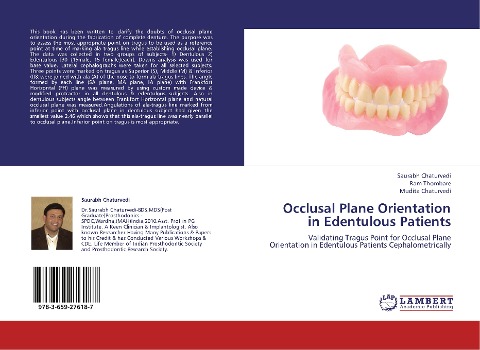 Occlusal Plane Orientation in Edentulous Patients: Validating Tragus Point for Occlusal Plane Orientation in Edentulous Patients Cephalometrically