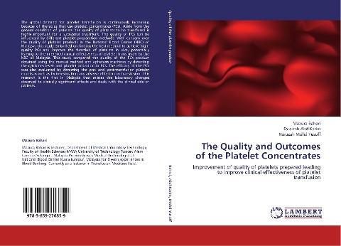 The Quality and Outcomes of the Platelet Concentrates: Improvement of quality of platelets prepared leading to improve clinical effectiveness of platelet transfusion