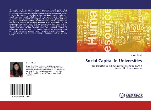 Social Capital In Universities: Its Importance In Educational Institutions And Impact On Organizations