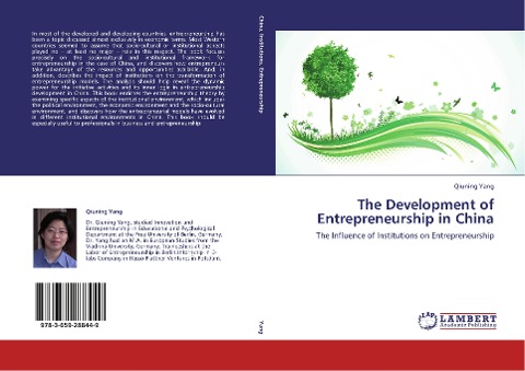 The Development of Entrepreneurship in China: The Influence of Institutions on Entrepreneurship