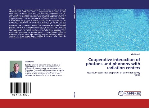 Cooperative interaction of photons and phonons with radiation centers: Quantum-statistical properties of quantized cavity fields