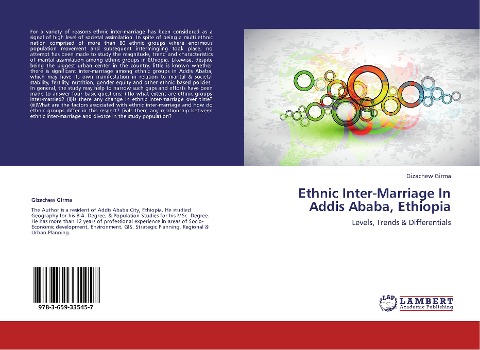 Ethnic Inter-Marriage In Addis Ababa, Ethiopia: Levels, Trends & Differentials