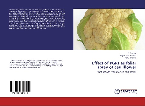 Effect of PGRs as foliar spray of cauliflower: Plant growth regulators in cauliflower